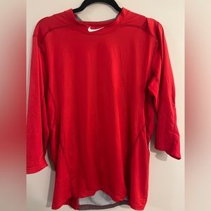 Nike Pro Combat Long Sleeve Red